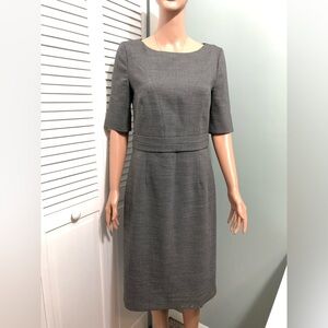 Loro Piana x Brooks Brothers wool short sleeves shift dress Sz 8  small damage